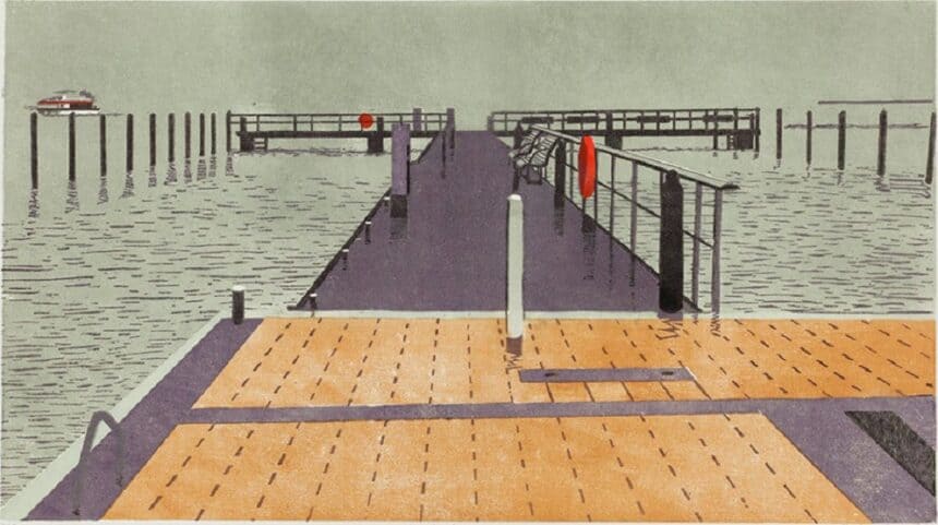 k-Christiane_Ebersbach_Hafen im Regen 2020 42x75 cm Hafen im Regen